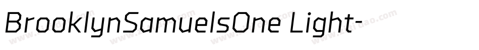 BrooklynSamuelsOne Light字体转换